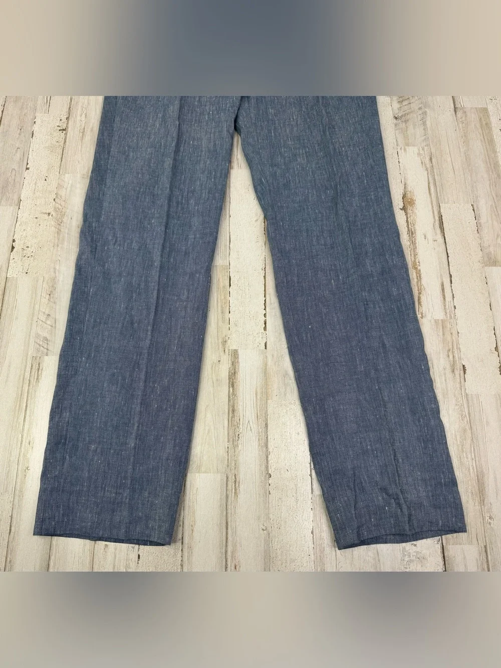 Banana Republic Dress Pants Men's 34x34 Blue Linen Blend Tailored Lightweight